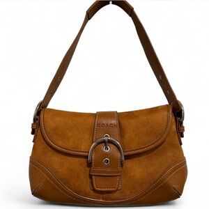 Vintage Coach Soho Leather Buckle Shoulder Bag- Caramel